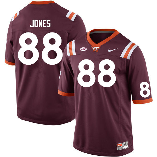 Men #88 Jaylen Jones Virginia Tech Hokies College Football Jerseys Sale-Maroon